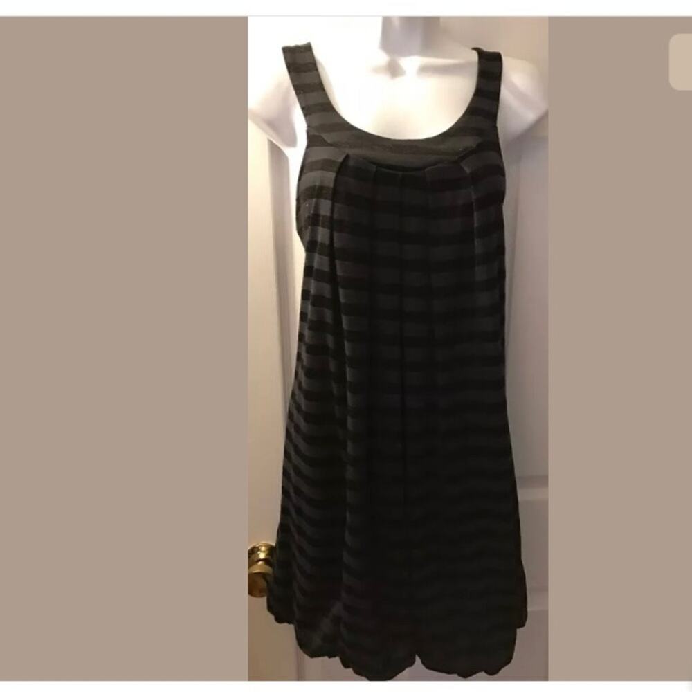 Ella Moss Striped Dress black and gray Small - Picture 2 of 4